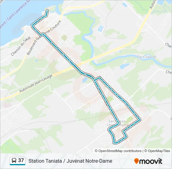37 Bus Line Map