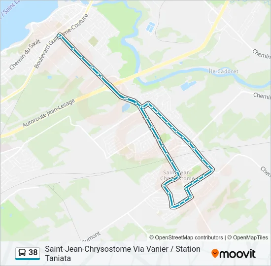 38 Bus Line Map
