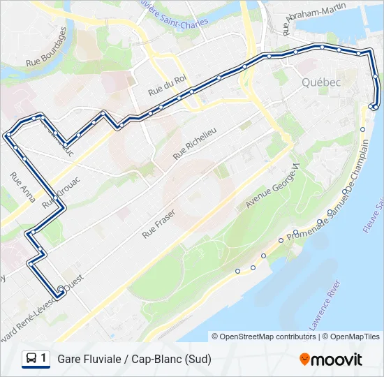 1 Bus Line Map