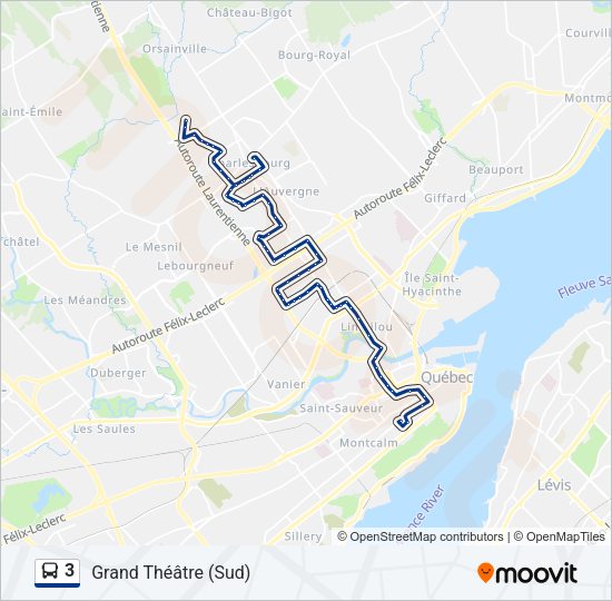 3 Bus Line Map