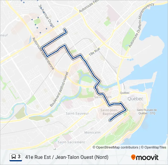 3 Bus Line Map