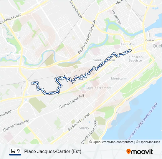 9 Bus Line Map