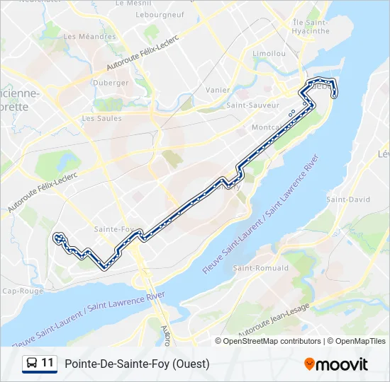 11 Bus Line Map