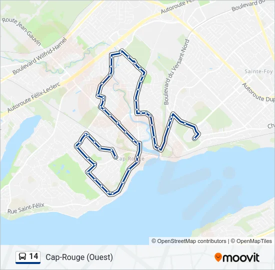 14 Bus Line Map