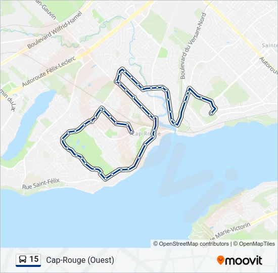 15 Bus Line Map