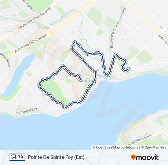 15 Bus Line Map