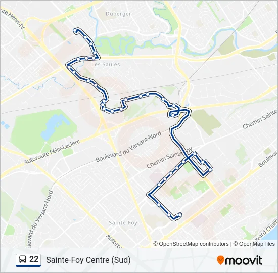 22 Bus Line Map