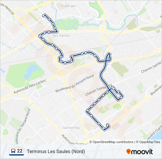 22 Bus Line Map