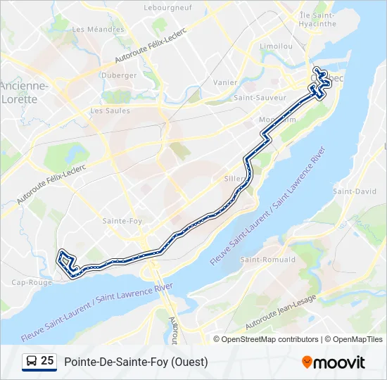 25 Bus Line Map