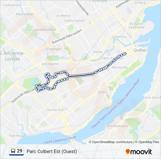29 Bus Line Map