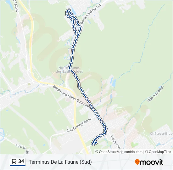 34 Bus Line Map