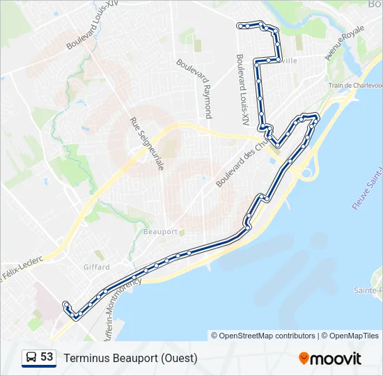 53 Bus Line Map