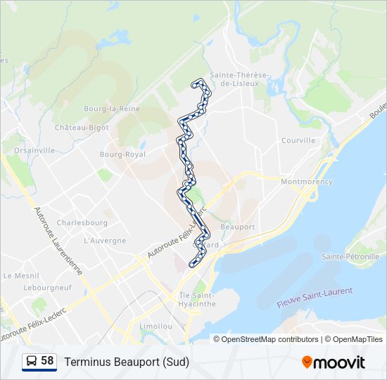58 Bus Line Map