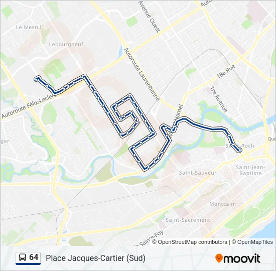 64 Bus Line Map