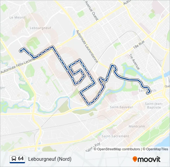 64 Bus Line Map