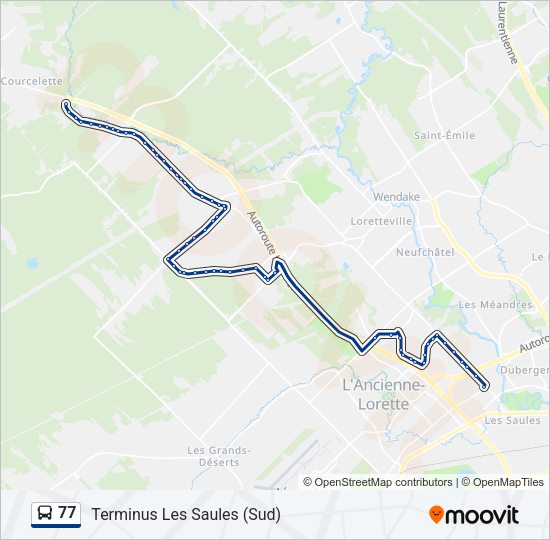 77 Bus Line Map