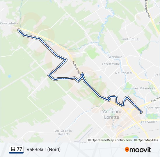 77 Bus Line Map