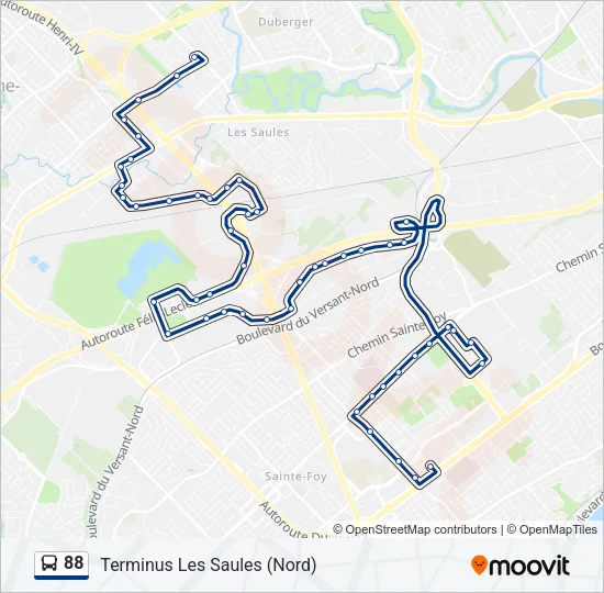 88 Bus Line Map