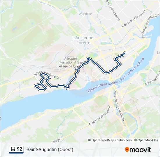 92 Bus Line Map