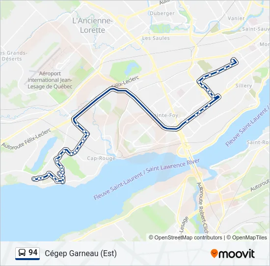 94 Bus Line Map