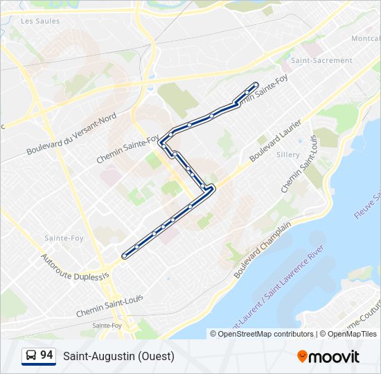 94 Bus Line Map
