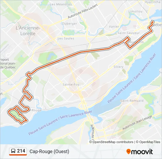 214 Bus Line Map