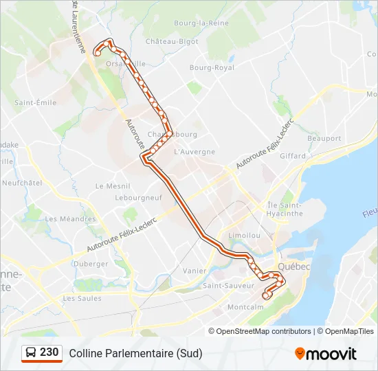 230 Bus Line Map