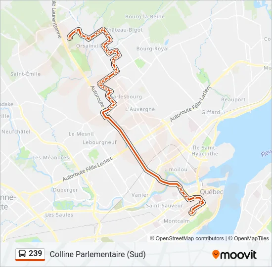 239 Bus Line Map
