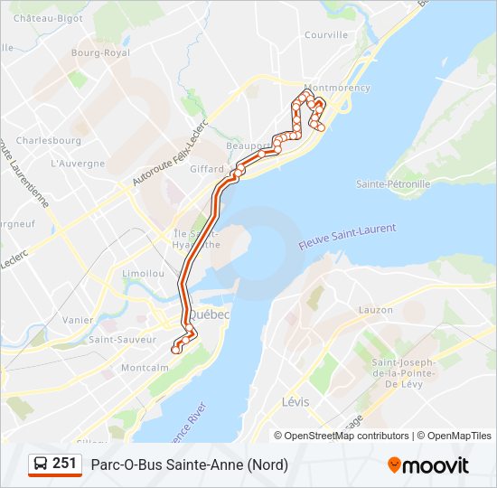 251 Bus Line Map