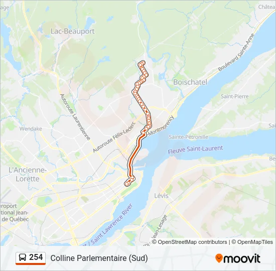 254 Bus Line Map