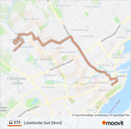273 Bus Line Map
