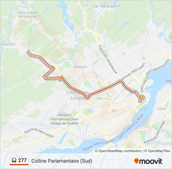 277 Bus Line Map