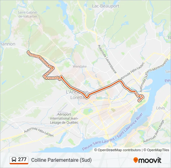 277 Bus Line Map