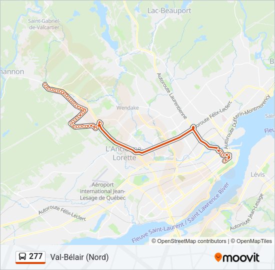 277 Bus Line Map