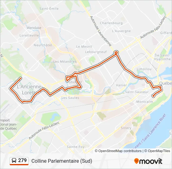 279 Bus Line Map