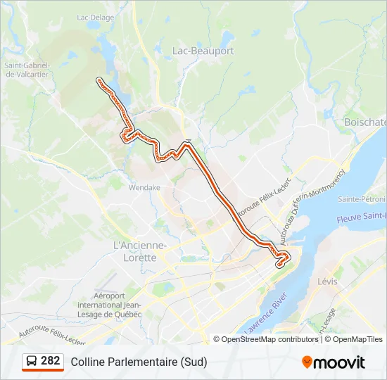 282 Bus Line Map