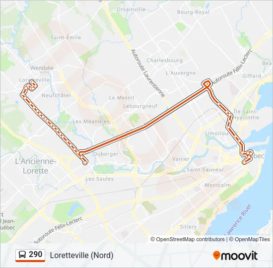 290 Bus Line Map