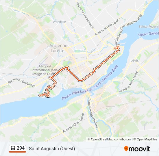 294 bus Line Map