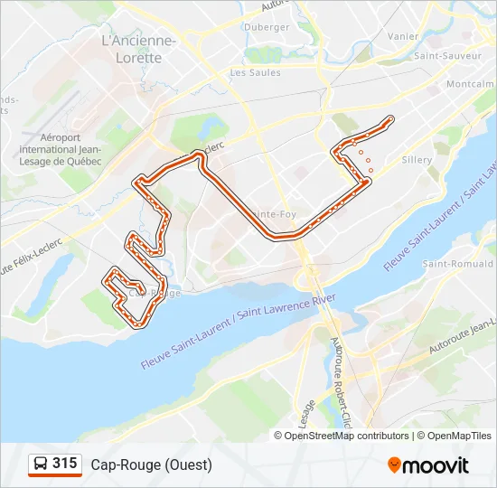 315 Bus Line Map