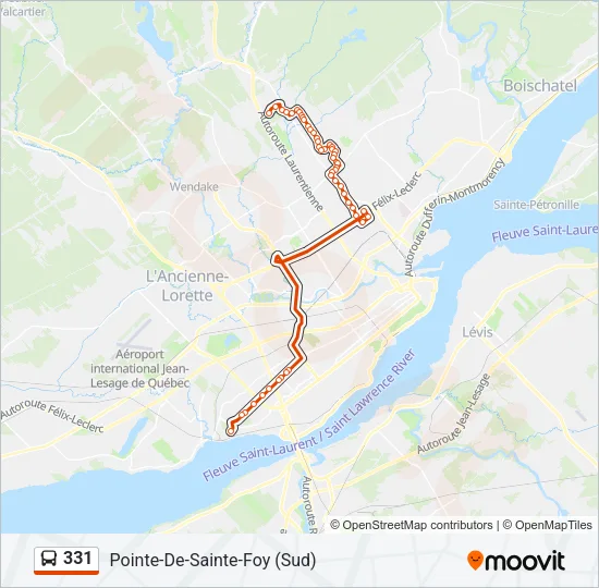 331 Bus Line Map