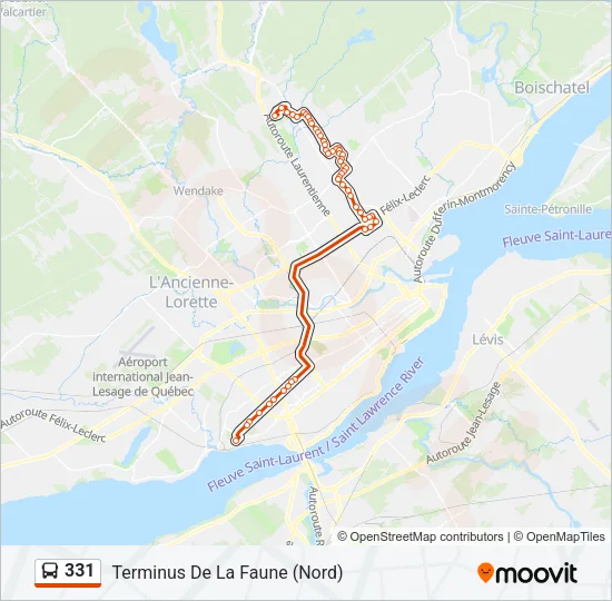 331 Bus Line Map