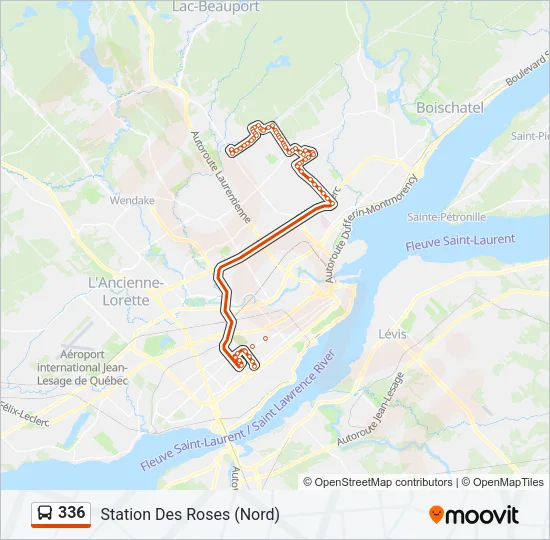 336 Bus Line Map