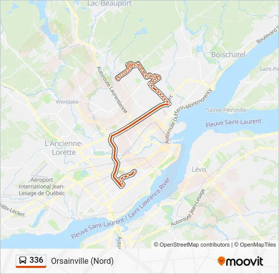 336 Bus Line Map