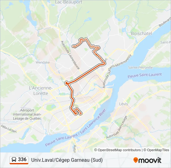 336 Bus Line Map