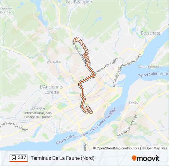 337 bus Line Map