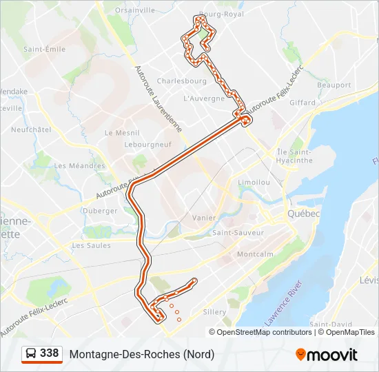 338 Bus Line Map