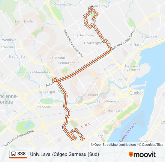 338 Bus Line Map