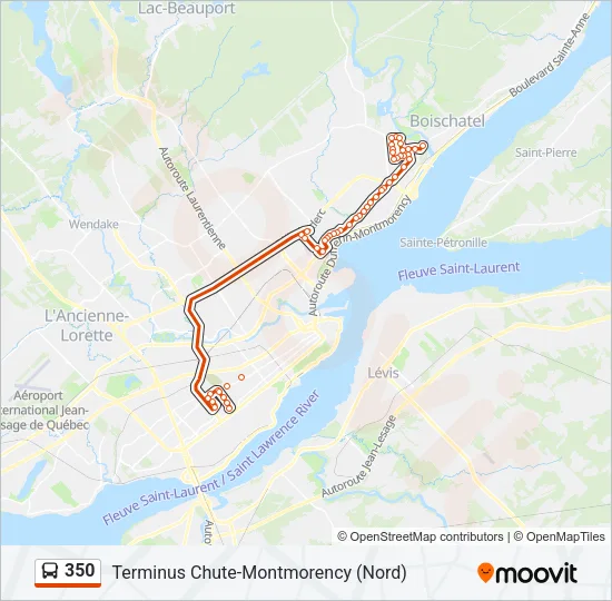 350 Bus Line Map