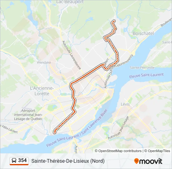 354 Bus Line Map