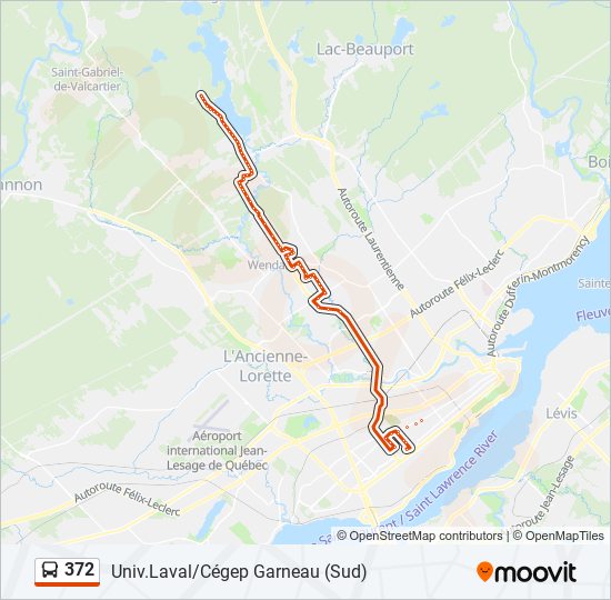 372 bus Line Map